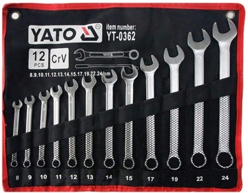 Клавики с плоскими онками 8-24 12 шт. YT-0362 Yato