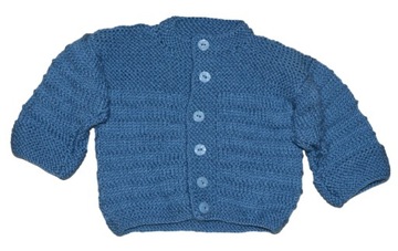 HANDMADE SWETER SWETEREK MERINO WOOL WEŁNA 3-6M 68