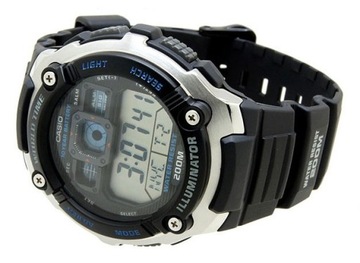 SPORTOWY ZEGAREK CASIO AE-2000W-1A WODOSZCZELNY 200M CYFROWY Z LED BOX 48mm