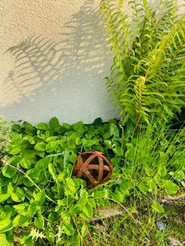 Стильное украшение для сада в виде шара из металла, террасный садовый вазон 20см, качественный