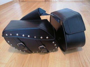 SAKWY BOK SKÓRZANE YAMAHA XVS DRAG STAR XV VIRAGO JAKOŚĆ