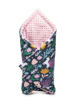 MILUTKA becik rożek otulacz wyprawka PREZENT baby shower minky bawełna