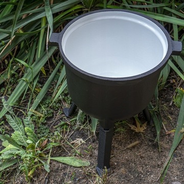 ЧУГУННЫЙ КАЛУНД, эмаль, Венгерский охотничий горшок, жареное мясо, 10л, КОСТРЬ