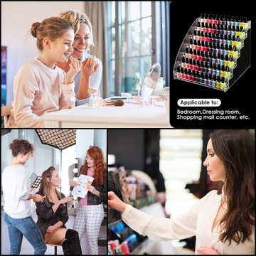 Органайзер для лака для ногтей Прочная акриловая подставка для лака для ногтей n