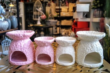 КАМИН БЕЛЫЙ КЕРАМИЧЕСКИЙ 8x9,5см