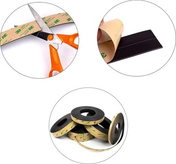 TAŚMA MAGNETYCZNA NEODYMOWA klej 3M MOCNE PRZYCIĄGANIE 10cm / 10mm / 1,5mm