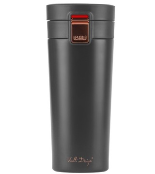 VIALLI ТЕРМОВАКУУМНАЯ КРУЖКА КОФЕ ЧАЙ FUORI BLACK ROSE GOLD 400