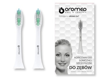 ORYGINALNE KOŃCÓWKI DO SZCZOTECZEK OROMED BRUSH ORO SONIC X PRO 2 SZTUKI