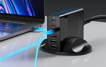 БЛОК ПИТАНИЯ BLITZWOLF СЕТЕВОЕ ЗАРЯДНОЕ УСТРОЙСТВО USB 3X USB-A 3X USB-C PD QC 3.0 75 Вт