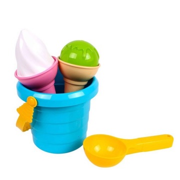 ZESTAW DO PIASKU WIADERKO + FOREMKI LODY 5736