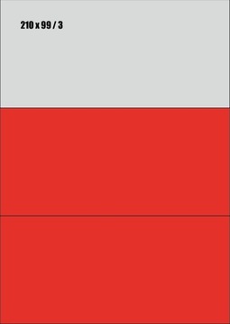 icpc Etykiety samoprzylepne 210x99 CZERWONE