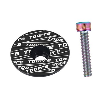 Portable Headset Top Caps 1 1/8inch Bowl Cover, Aluminum Alloy Bike Black