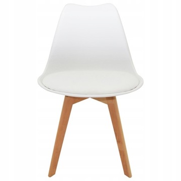 СКАНДИНАВСКИЙ КОМПЛЕКТ МЕБЕЛИ ДЛЯ СТОЛОВОЙ ГОСТИНОЙ 4 Х СТУЛЬЯ СТОЛ 80Х80 БЕЛЫЙ