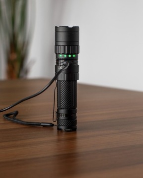 ZESTAW LAMPKA ROWEROWA PRZEDNIA I TYLNA USB LATARKA LED IP 1500lm PRO VAYOX