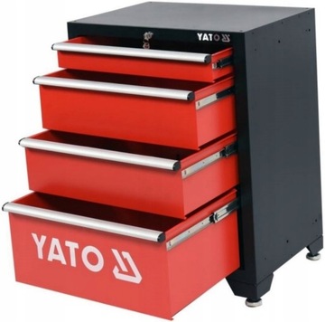 ШКАФ ДЛЯ ОБСЛУЖИВАНИЯ ИНСТРУМЕНТОВ ДЛЯ МАСТЕРСКОЙ YATO 4 ЯЩИКА 660X457X863 YT-08933