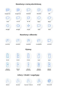 Kaseton reklamowy LED Dibond UNIVERSAL 150x50cm Cienki & SLIM