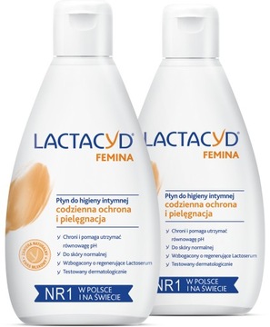 LACTACYD FEMINA Płyn Higiena Intymna 200ML x2