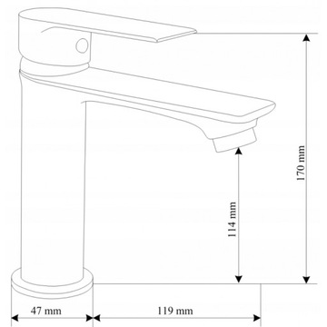 MEXEN ROYO BATERIA UMYWALKOWA STAŁA WYSOKOŚĆ 17 CM BIAŁA