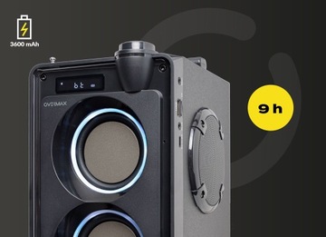 ЗДАНИЕ ДИНАМИК РАДИОКОЛОНКА Bluetooth 20 Вт USB SD AUX 3600 мАч ЧЕРНЫЙ