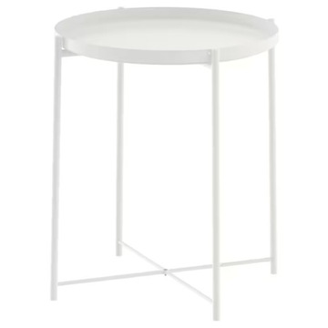 Stolik blat okrągły Ikea GLADOM 45 x 45 x 53 biały