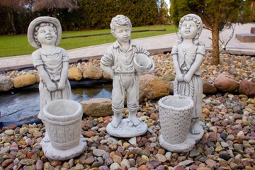 Декорации из бетонных фигур Украшение цветочного горшка для девочки