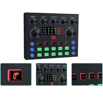 ВНЕШНЯЯ ЗВУКОВАЯ КАРТА USB DJ ЗВУКОВАЯ МИКШЕРНАЯ КОНСОЛЬ