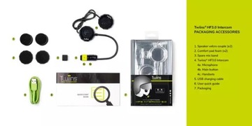 Интерком для шлема Twinins HF3 Dual 5.0