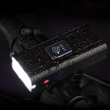 LAMPKA ROWEROWA LED PRZÓD TYŁ POWERBANK 1600LM