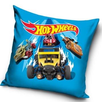 Poszewka velvetowa bajkowa na jaśka 40x40 Hot Wheels