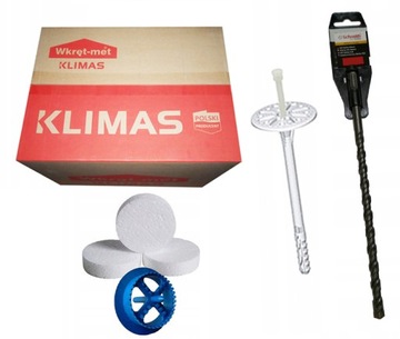 KOŁKI DO STYROPIANU DYBLE 26cm PLASTIK + AKCESORIA