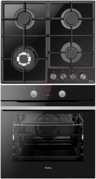 Комплект AMICA ED375171B F-TYPE + PGCD6121ApFB встраиваемый духовой шкаф + варочная панель