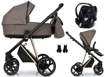 WÓZEK ROAN IVI FOTELIK CYBEX ATON 5 3w1 COCOA ROSE GOLD
