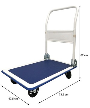 PLATFORMOWY WÓZEK MAGAZYNOWY TRANSPORTOWY OBROTOWE KOŁA SKŁADNAY 150 KG