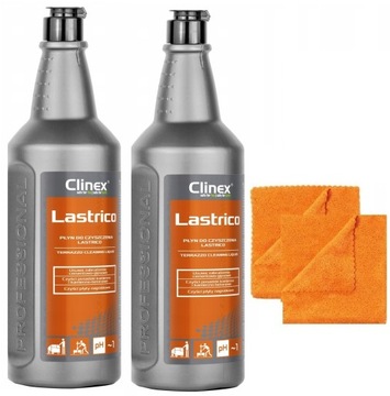 CLINEX LASTRICO 1L CZYŚCI POSADZKI PŁYTY KAMIEŃ NAGROBKI GROBY MIKROFIBRA