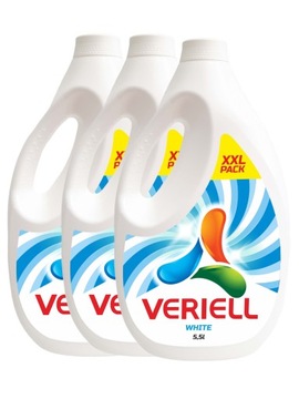 ZESTAW ŻEL DO PRANIA TKANIN BIAŁYCH VERIELL 5,5 L WHITE - 3 SZT.
