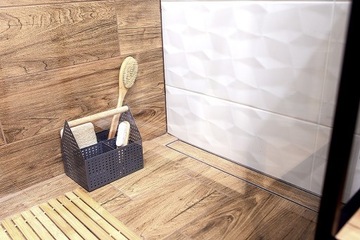 Линейный слив 60 см, настенный, Розовое золото