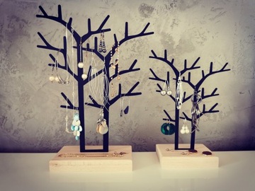 Dekoracyjny stojak na biżuterię drzewko na kolczyki ekspozytor 24 cm LOFT