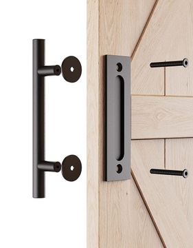 РУЧКА ДЛЯ РАЗДВИЖНОЙ ДВЕРИ + РУЧКА LOFT 30 СМ ЧЕРНАЯ