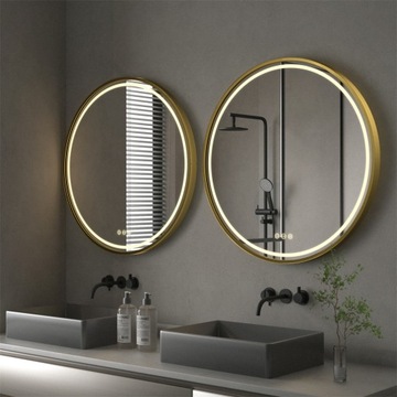 Lustro Okrągłe Podświetlane LED 80cm Łazienkowe