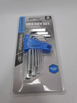 KLUCZE IMBUSOWE HANNON 9 PIECE CARBON STEEL HEX KEY