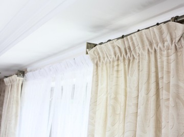 Готовая занавес к размеру бархатный принцип Природной крем природы бежевый