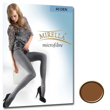 MIRELLA Rajstopy microfibra 40 den gładkie kryjące 2/M Bronzo