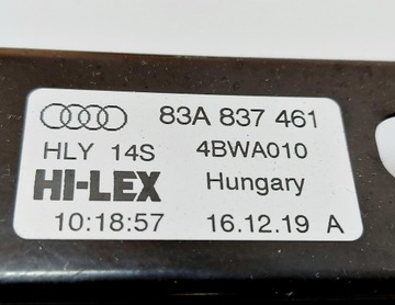 AUDI Q3 83A 3F 19R. ZVEDÁK MECHANIZMUS OKNO LEVÝ PŘEDNÍ 83A837461