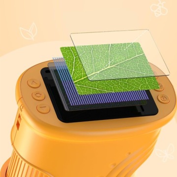 Мікроскоп для дітей портативний 1000X 2MP LED жовтий подарунок день захисту дітей