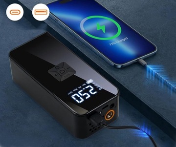 АВТОМОБИЛЬНЫЙ КОМПРЕССОР БЕСПРОВОДНОЙ 150PSI LED LCD Накачка шин 6000мАч