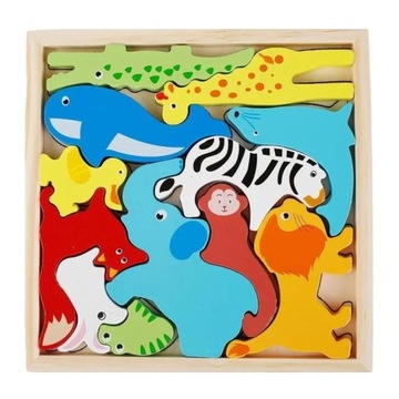 БЛОКИ ЖИВОТНЫЕ ДЕРЕВЯННЫЕ ПАЗЛЫ ЗООПАЗЛЫ