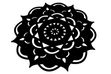 Mandala - Serweta filcowa - Czarny 120mm