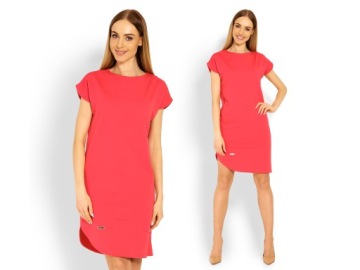 1629 АСИММЕТРИЧНОЕ КОРАЛЛОВОЕ ПЛАТЬЕ S/M