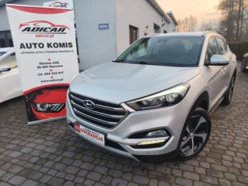 Hyundai Tucson III SUV 1.7 CRDI 115KM 2017 Hyundai Tucson 1.7 Crdi Ledy Navi Kamera Skora Piekny GWARANCJA