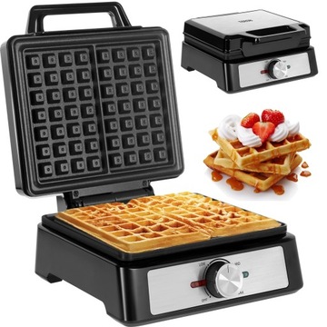 GOFROWNICA 2 CHRUPIĄCE GOFRY MOCNA 1600W REGULACJA MOCY NIEPRZYWIERAJĄCA